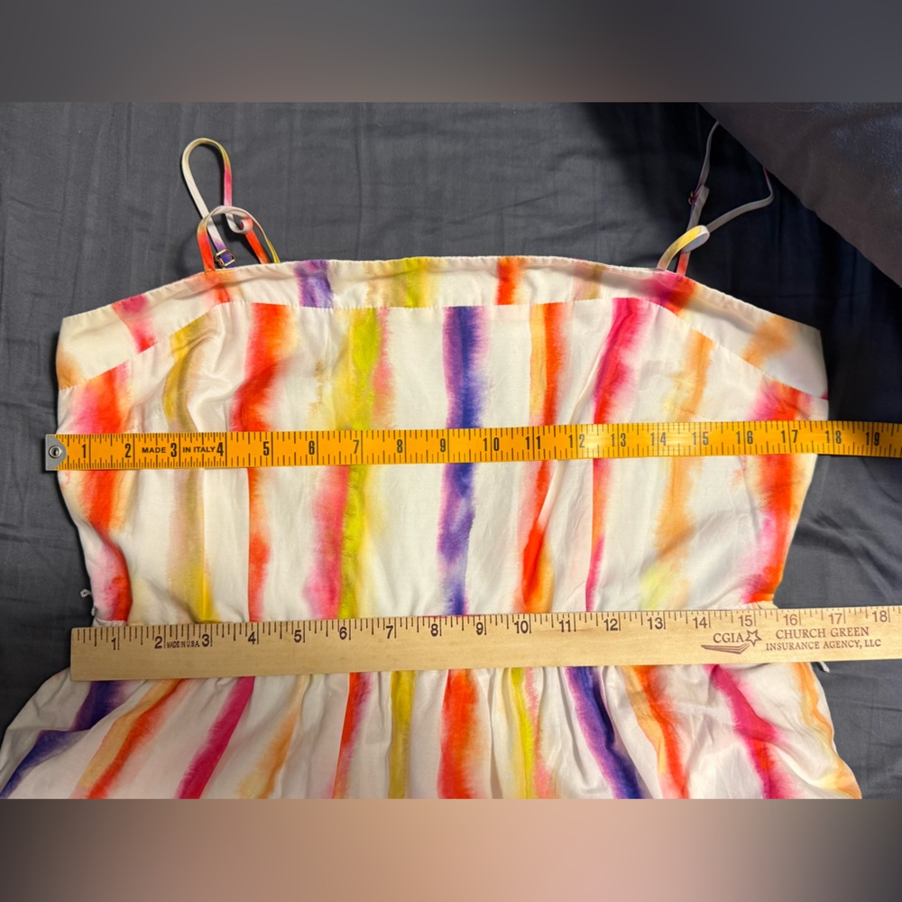 Nicholas Kerala Fully Lined Multi-Color Stripes Maxi Dress 10 - Picture 7 of 7